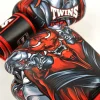 Twins Special Kabuki Boxing Gloves Fbgvl3 58 Black Red 1 Close-up view of Twins Special Kabuki Boxing Gloves FBGVL3-58