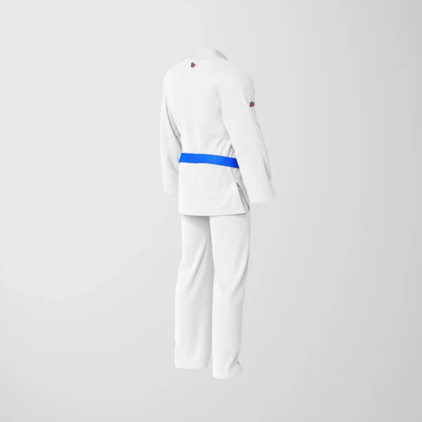 RashTag Core Jiu Jitsu BJJ Gi - White in White — on‑body look