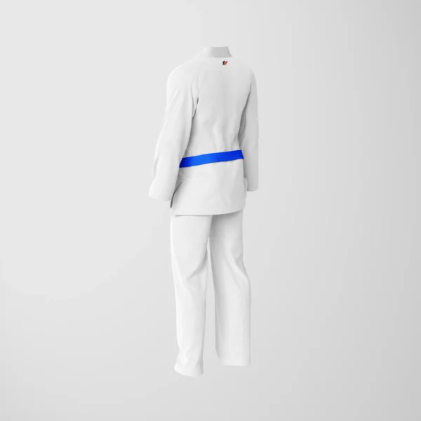 RashTag Core Jiu Jitsu BJJ Gi - White in White — front angle