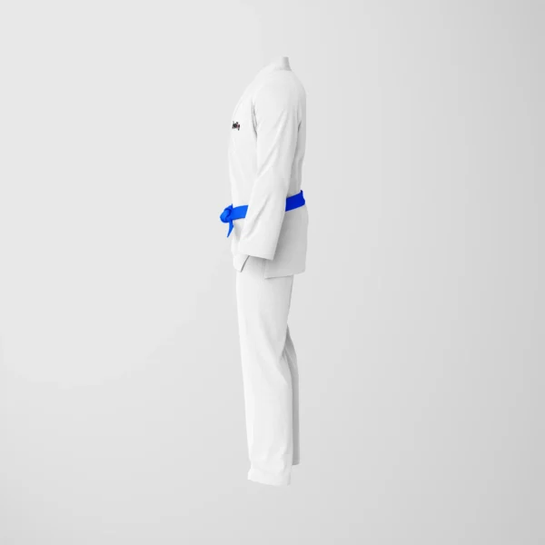 RashTag Core Jiu Jitsu BJJ Gi - White in White — graphic close‑up