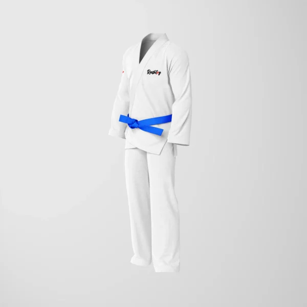 RashTag Core Jiu Jitsu BJJ Gi - White in White — side profile