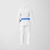 RashTag Core Jiu Jitsu BJJ Gi - White in White — logo close‑up