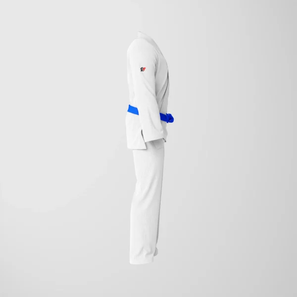 RashTag Core Jiu Jitsu BJJ Gi - White in White — rear print
