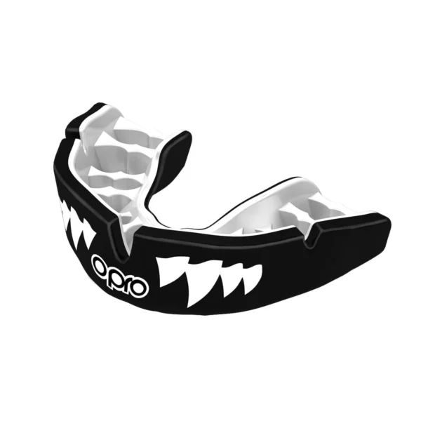 Opro Custom-Fit Jaws Mouthguard An Opro Custom-Fit Jaws Mouth Guard on a white background