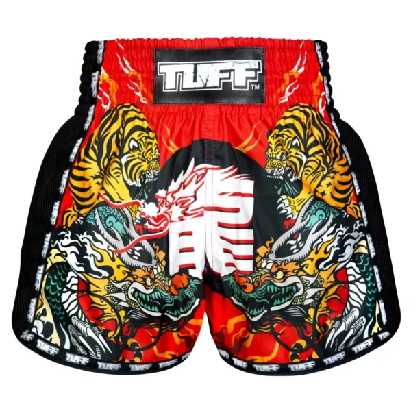 Muay Thai shorts with Chinese dragon and tiger design