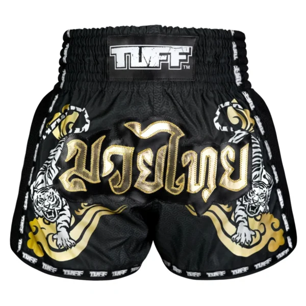 TUFF Twin Tiger Muay Thai Shorts Retro Style TUFF Retro Muay Thai Shorts Twin Tiger design