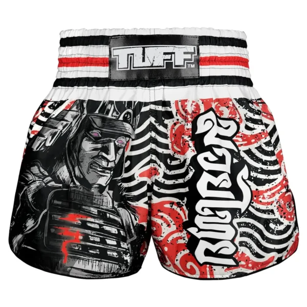 TUFF Retro Muay Thai Shorts RMS102 TUFF Retro Muay Thai Shorts Waves of Bushido Elegance RMS102