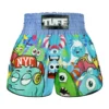 TUFF Kids Party Monster Muay Thai Shorts RMS104 Girl wearing TUFF Kids Party Monster RMS104 Muay Thai Shorts