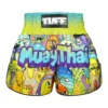 TUFF Kids Muay Thai Shorts "We Come In Peace" RMS107 Design Pair of TUFF Kids Muay Thai Shorts - We Come In Peace RMS107