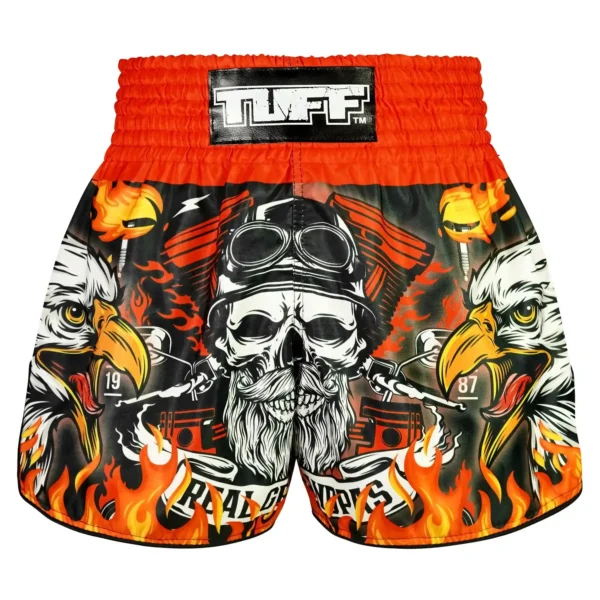 Graybeard and The Eagle design on TUFF Retro Muay Thai Shorts RMS108.