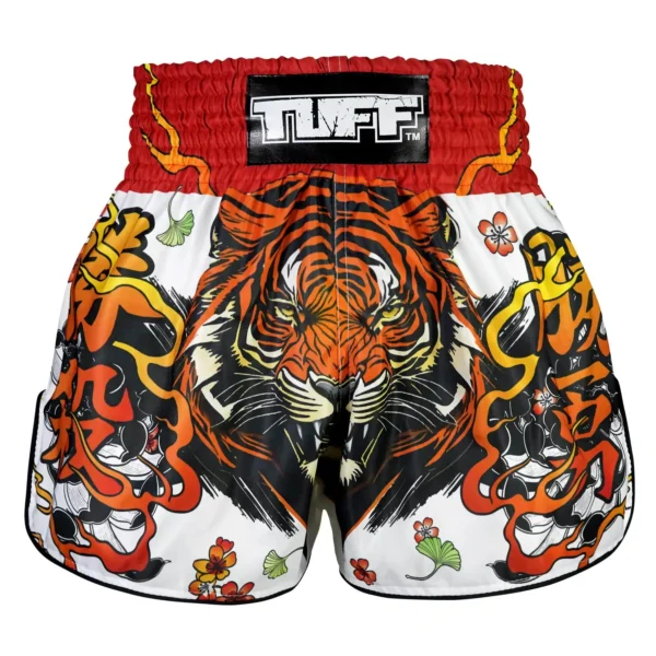 TUFF Retro Muay Thai Shorts Tora Chikara Power of Tiger RMS110 TUFF Retro Muay Thai Shorts Tora Chikara Power of Tiger