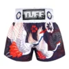Unisex TUFF Muay Thai Shorts featuring a Japanese Drawing of a Crane