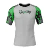 Top view of RashTag Tactical Camo Rash Guard on white background