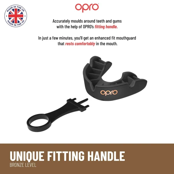 Opro Bronze Level UFC Mouthguard displayed on a light background