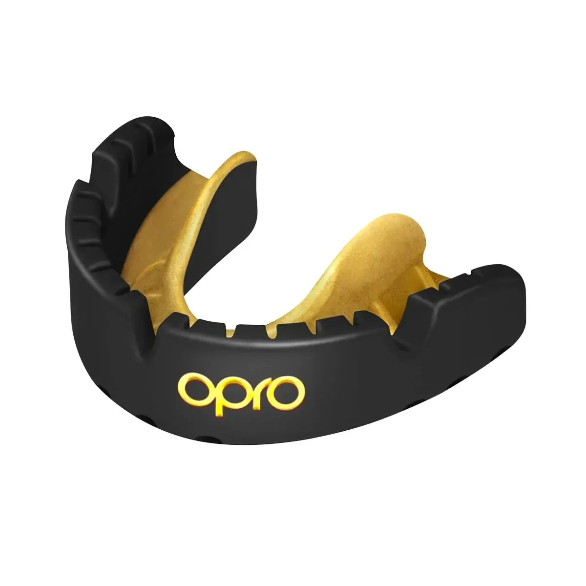 Opro Gold Level Braces Mouth Guard for Protection During Sports Close-up image of Opro Gold Level Braces Mouth Guard
