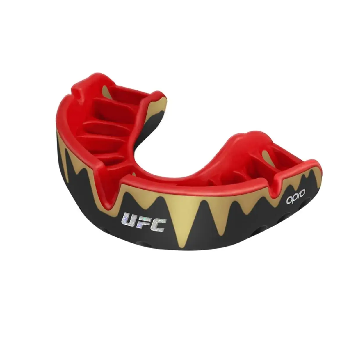 Opro Platinum Level UFC mouthguard displayed on a white background