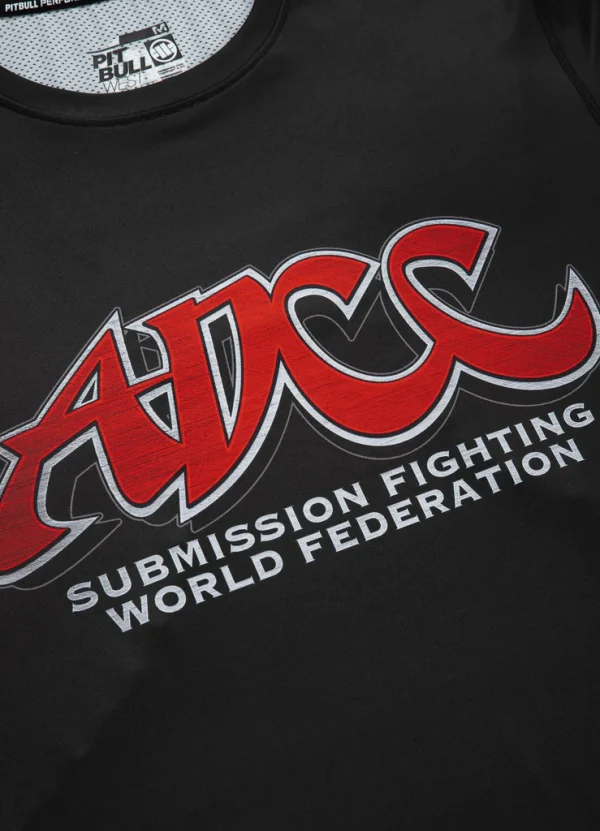 Pitbull Sports Official Adcc Rash Guard Longsleeve Black 2 Athlete sporting a Pitbull Sports Official ADCC Rash Guard Longsleeve