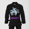 RashTag Anti Takedown Takedown Club BJJ Gi - Black in Black — three‑quarter angle
