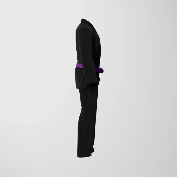 RashTag Anti Takedown Takedown Club BJJ Gi - Black in Black — on‑body look