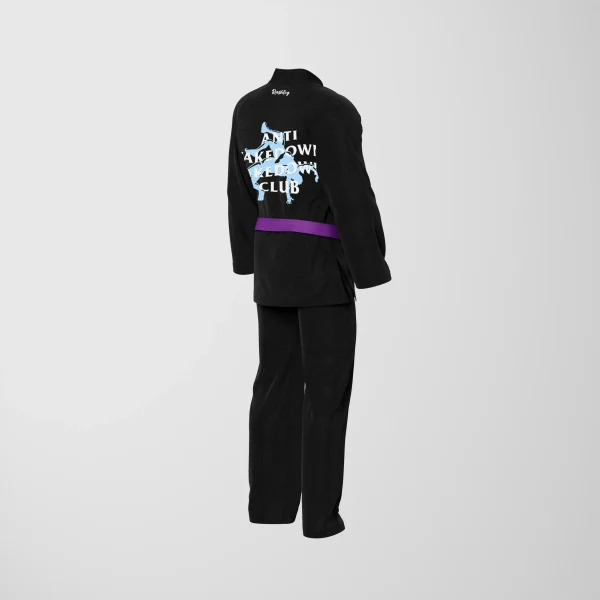 RashTag Anti Takedown Takedown Club BJJ Gi - Black in Black — studio shot
