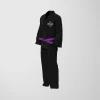 RashTag Anti Takedown Takedown Club BJJ Gi - Black in Black — on‑body look