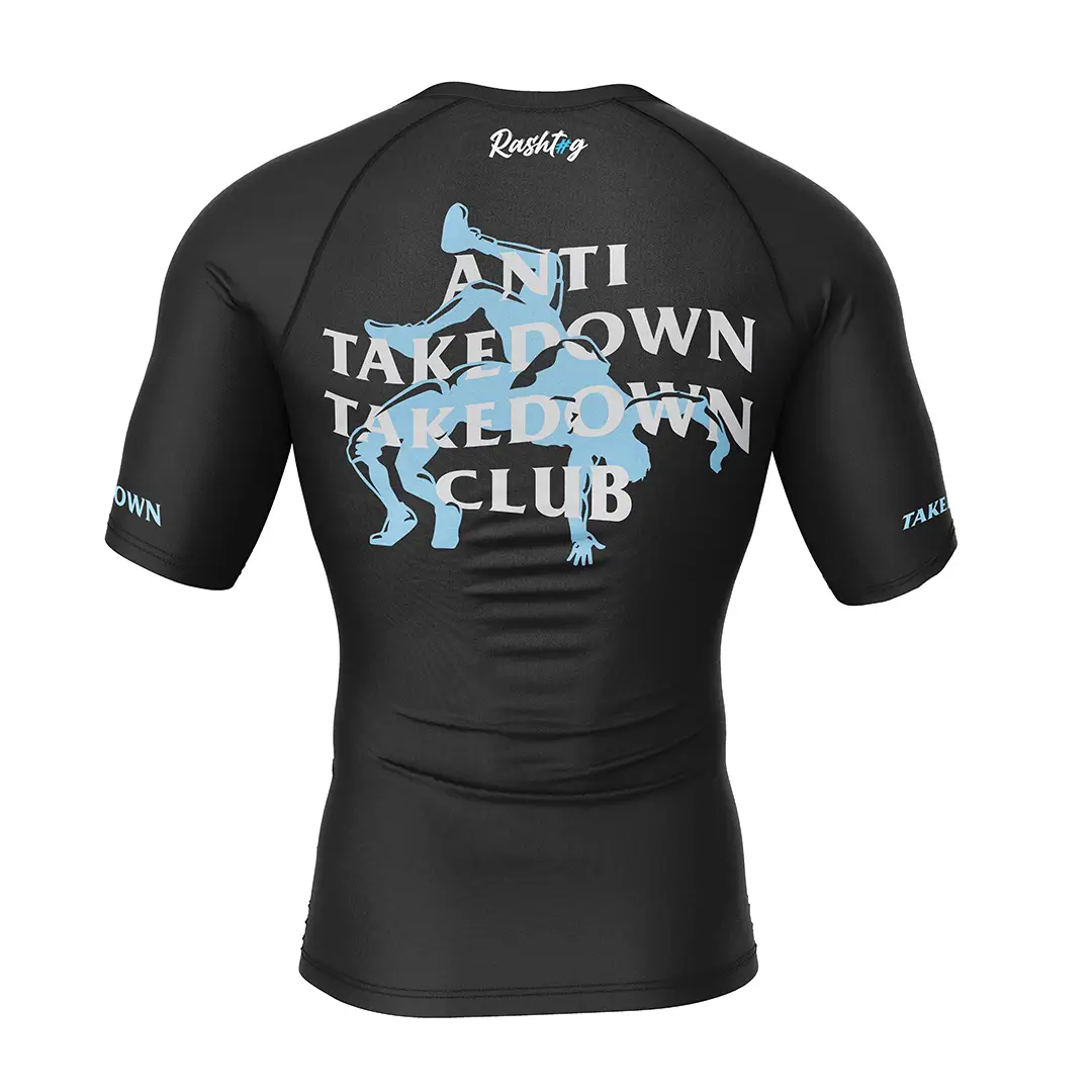 RashTag Anti Takedown Takedown Club Rash Guard on white background