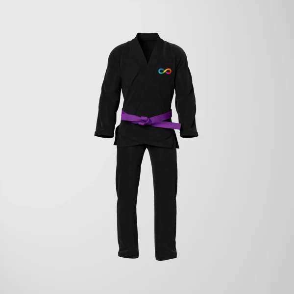 RashTag Be Autism Aware BJJ Gi - Black in Black — logo close‑up