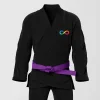 RashTag Be Autism Aware BJJ Gi - Black in Black — on‑body look