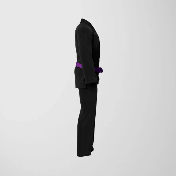 RashTag Be Autism Aware BJJ Gi - Black in Black — back view