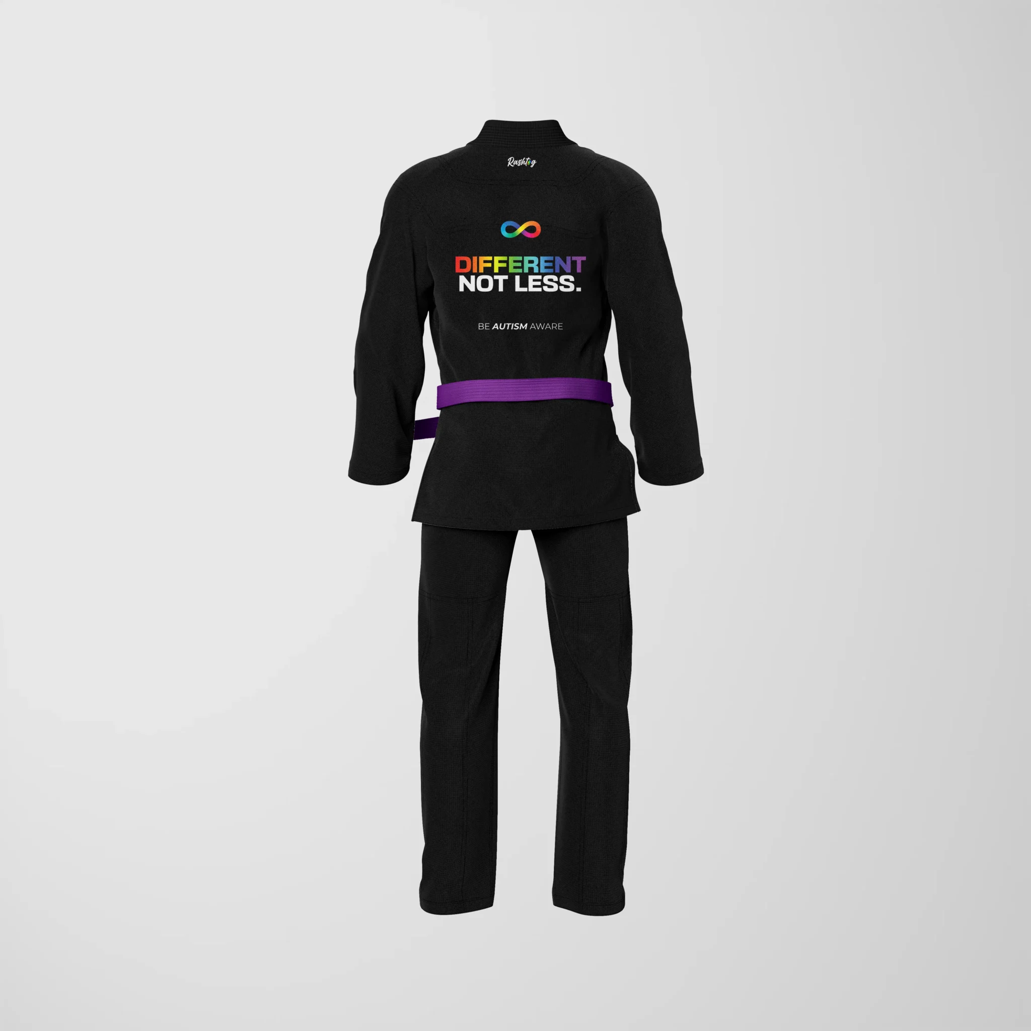 RashTag Be Autism Aware BJJ Gi in Black - product image