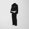 RashTag Kids Core Jiu Jitsu BJJ Gi - Black in Black — logo close‑up