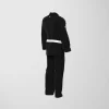 RashTag Kids Core Jiu Jitsu BJJ Gi - Black in Black — logo close‑up