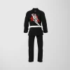 Rashtag Kids Hero B Jiu Jitsu Bjj Gi Black 2 RashTag Kids Hero-B Jiu Jitsu BJJ Gi - Black in Black — folded layout