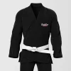 RashTag Kids Hero-G Jiu Jitsu BJJ Gi - Black in Black — rear print
