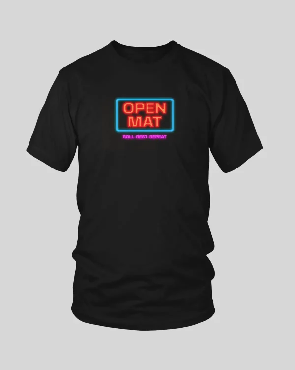 Rashtag Kids Open Mat T Shirt Black 1 RashTag Kids Open Mat T-Shirt - Black in Black — detail shot