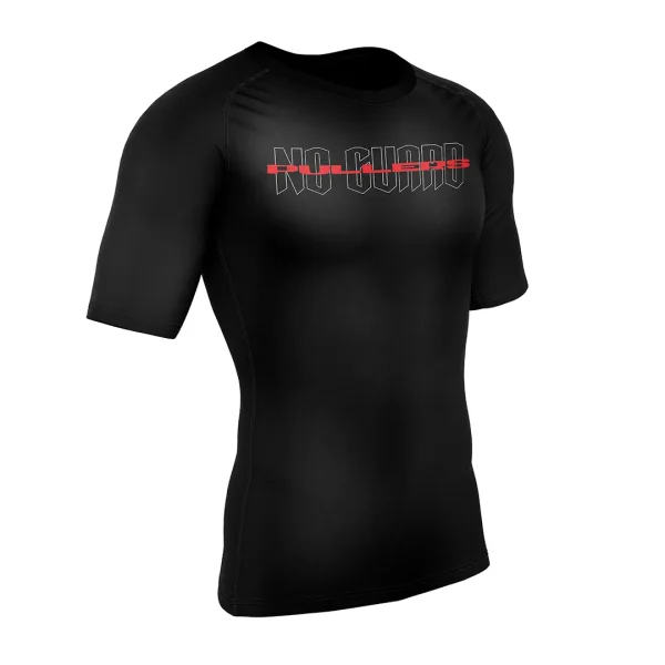 Man wearing RashTag No Guard Pullers Rash Guard for sports and fitness activities.