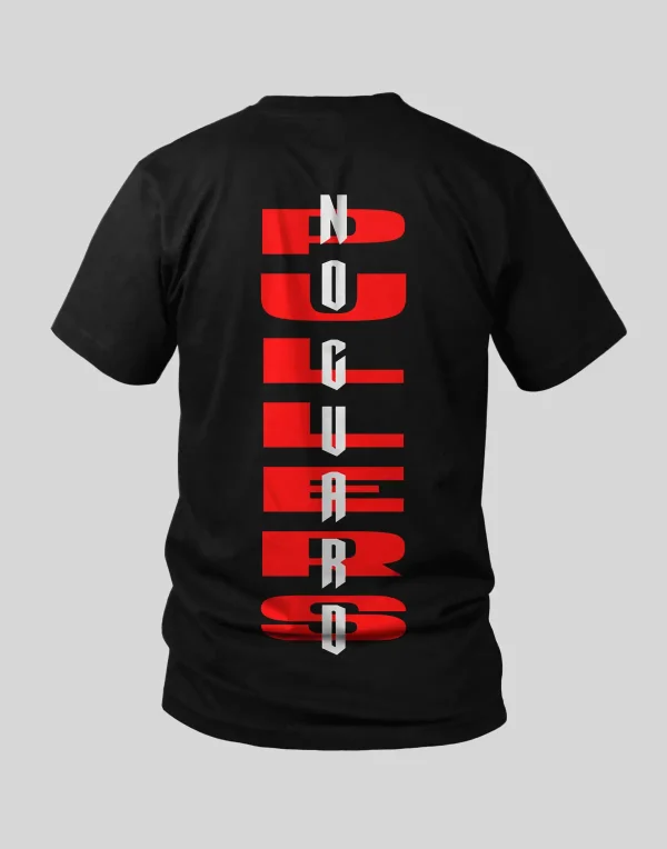 RashTag Kids No Guard Pullers T-Shirt - Black in Black — front view