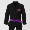 RashTag Open Mat Jiu Jitsu BJJ Gi - Black in Black — logo close‑up