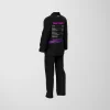 RashTag Open Mat Jiu Jitsu BJJ Gi - Black in Black — on‑body look
