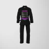 RashTag Open Mat Jiu Jitsu BJJ Gi - Black in Black — graphic close‑up