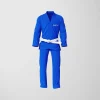 RashTag Position Control Submit Jiu Jitsu BJJ Gi - Blue in Blue — three‑quarter angle