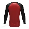 RashTag Titan Rash Guard - Black/Red in Black/Red — sleeve detail