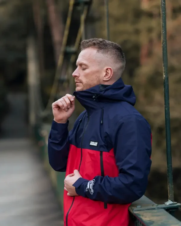 A stylish Scramble Ame Jacket on a neutral background.