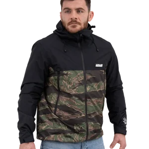 Stylish Scramble Ame Jacket modeled on a white background.