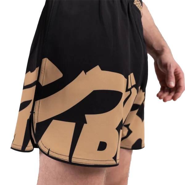 A pair of Scramble Baka Fight Shorts in vibrant colors