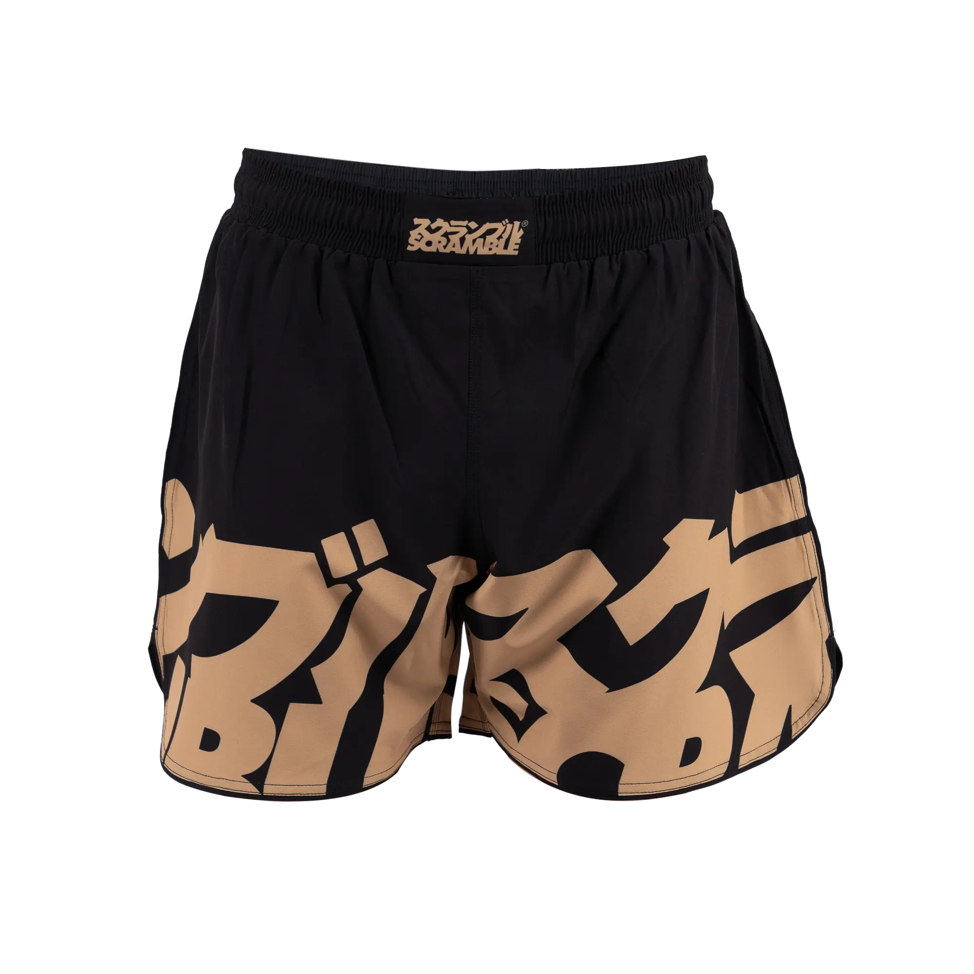 A pair of Scramble Baka Shorts displayed against a white backdrop