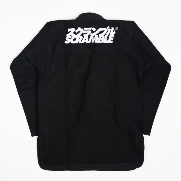 A person wearing Scramble Base-K BJJ Gi.