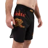 Pair of Scramble Burning Tiger Shorts hanging against a neutral background