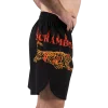 Yellow and black tiger-patterned scramble MMA shorts