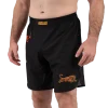 Vibrantly designed Scramble Burning Tiger Shorts on a white background